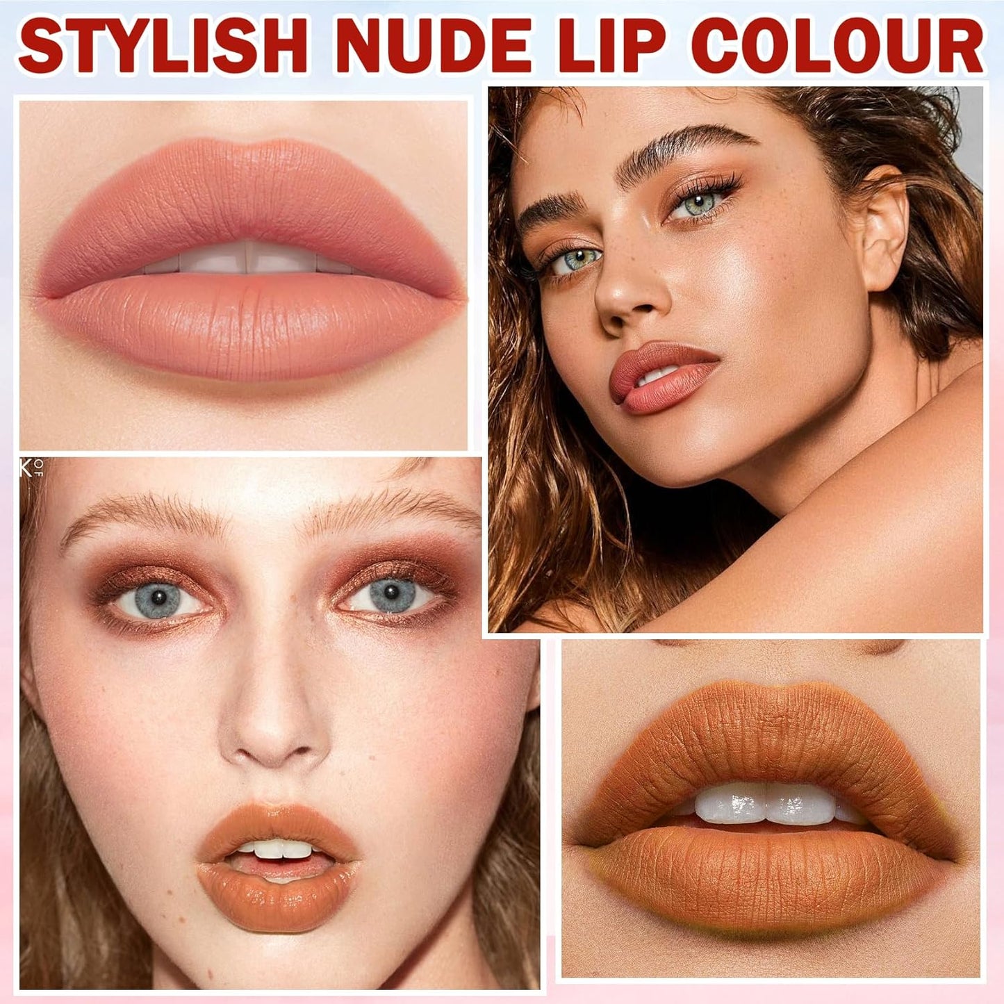 Dual-Color Peel-Off Lip Stain - Long-Lasting Matte Lip Tint with Waterproof Formula (01+02)