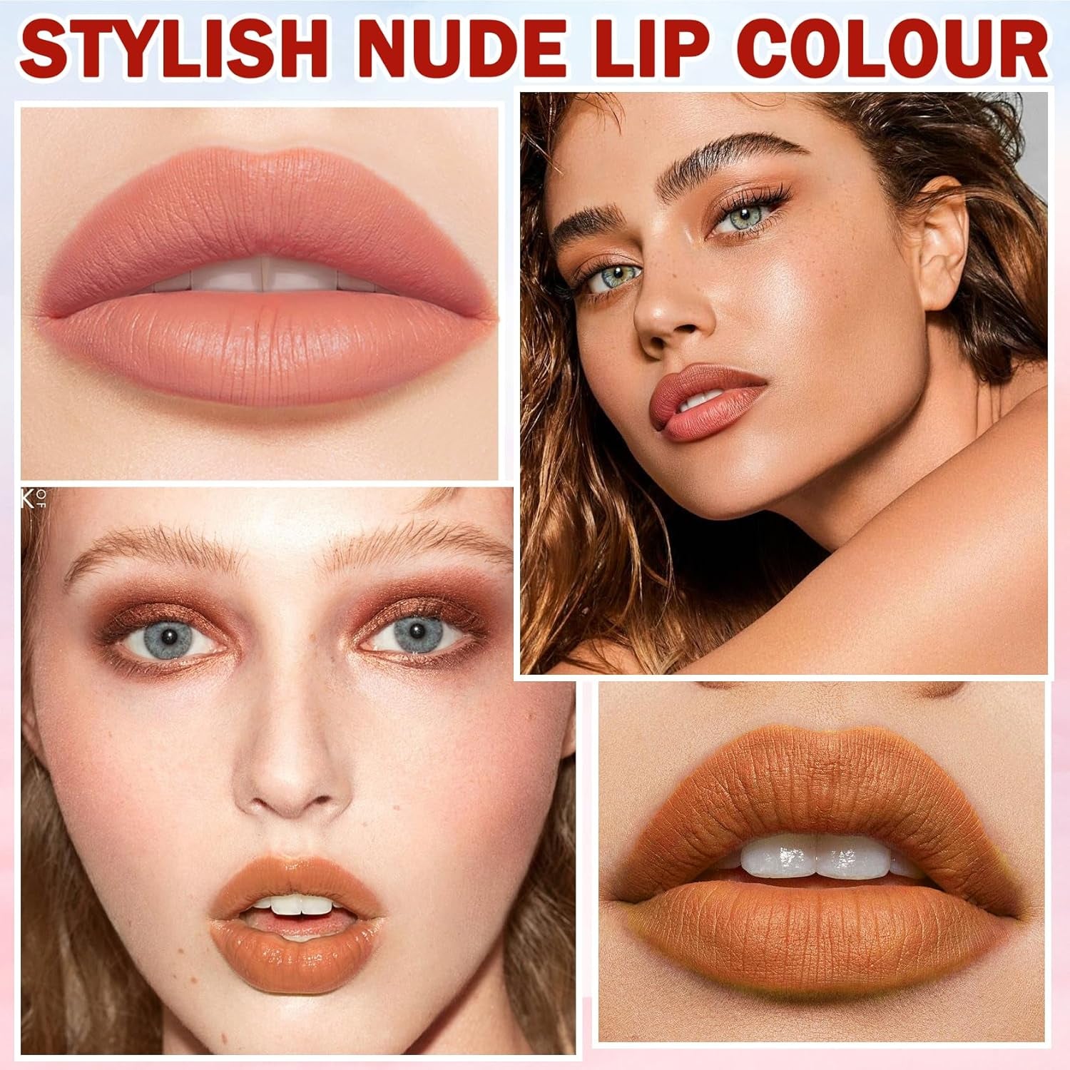 Dual-Color Peel-Off Lip Stain - Long-Lasting Matte Lip Tint with Waterproof Formula (01+02)