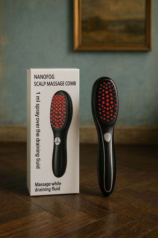 Electric Spray Massage Comb Hair Growth Vibration Head Massager Brush LED anti Hair Loss Scalp Liquid Medicine Atomizing Comb